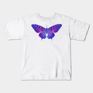 Butterfly - Pink, Purple & Teal Kids T-Shirt